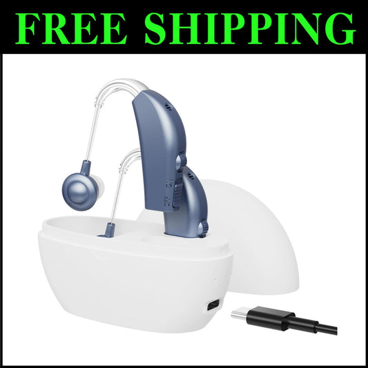 Rechargeable Digital Hearing Aids for Seniors - Behind The Ear Sound Amplifiers