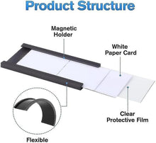 Load image into Gallery viewer, C Channel Magnetic Label Holders - 50 Packs, 5" x 3" Weatherproof for Easy Use