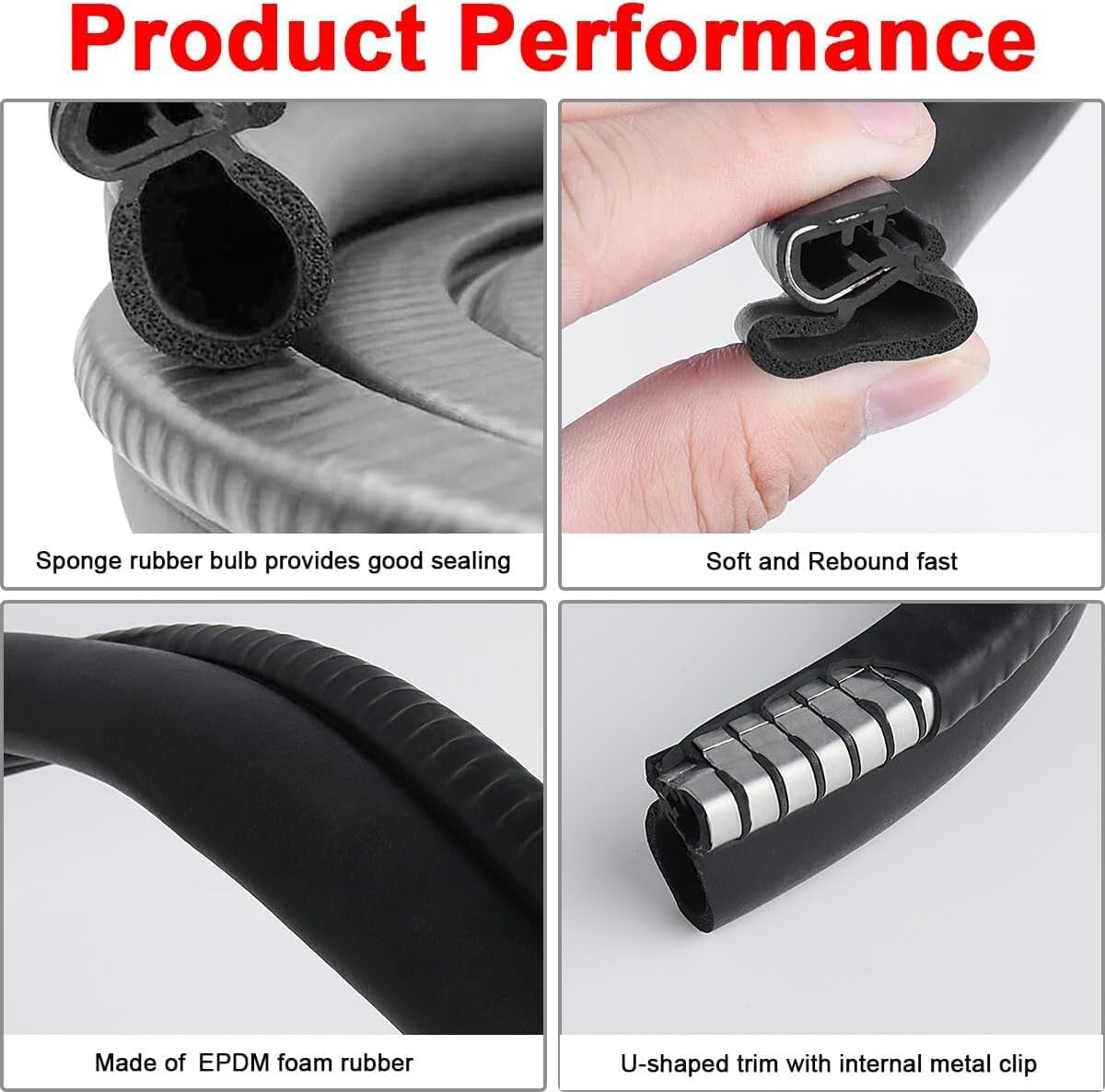 32.8ft Weather Stripping Truck Door Seal - Noise Reduction & Easy Install