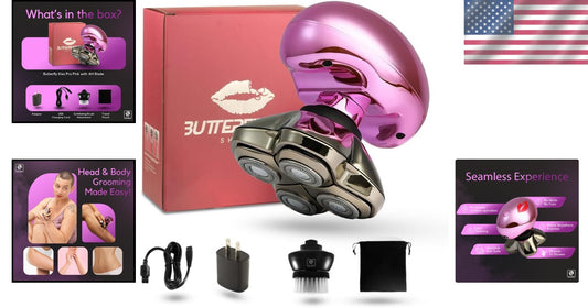 Butterfly Kiss Pro Pink: Ultimate Electric Shaver for Smooth Body, Legs, Bikini