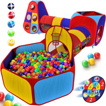 Load image into Gallery viewer, Toddler Fun Time: 5pc Playhouse Set with Ball Pit &amp; Crawling Tunnels for Parties