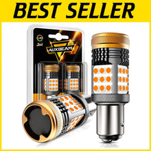 Load image into Gallery viewer, Amber Yellow LED 1157, 600% Brighter Turn Signal with Built-in Resistor System