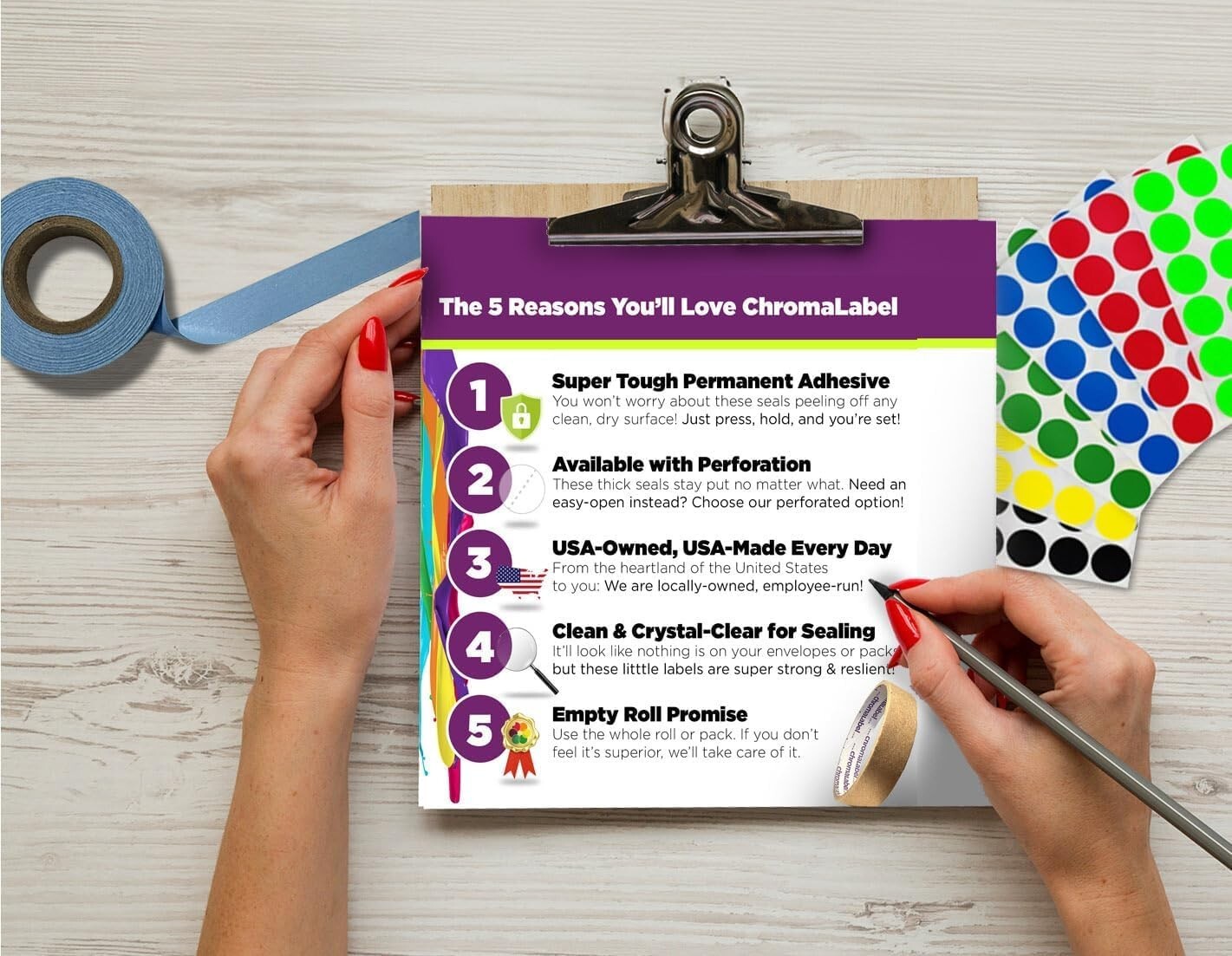 Crystal Clear Round Stickers - 5000 Self-Adhesive Labels for Envelopes & Boxes