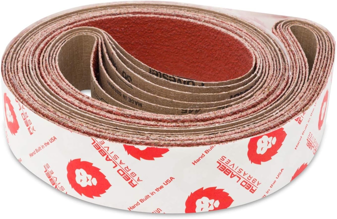 2 x 42 Inch Extra Coarse Ceramic Sanding Belts - 36 Grit, 6 Pack for Metalwork