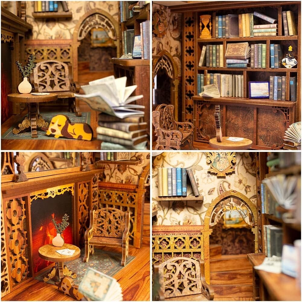 Creative Miniature House Build - Book Nook Bookshelf Decor for A Relaxing Space