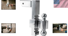 Load image into Gallery viewer, Adjustable Heavy Duty Trailer Hitch - 10" Rise/Drop with Dual Ball Receiver