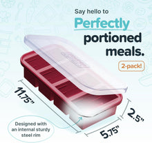 Load image into Gallery viewer, Durable Platinum Silicone Freezer Tray Set - Ideal for Broths and Leftovers