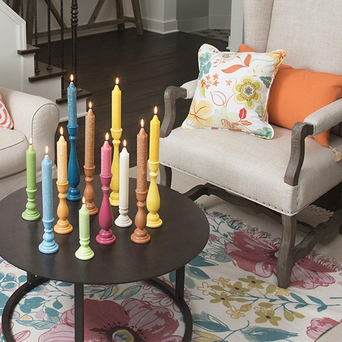 Elegant Unscented Timberline 9-Inch Dinner Candles - 4-Count, Dripless & Clean