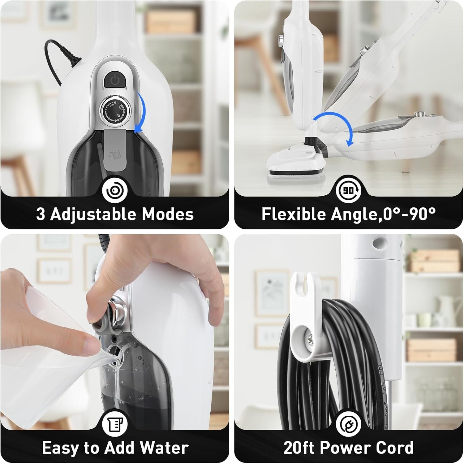 10-in-1 Detachable Steam Mop - Multi-Functional Cleaner for Chemical-Free Floors