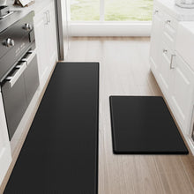 Load image into Gallery viewer, Black Non-Slip Anti-Fatigue Kitchen Mats Set - 17.3"x30" &amp; 17.3"x70" for Comfort