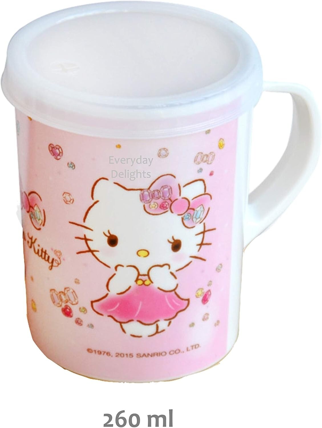 Durable Pink Hello Kitty Dinnerware Set – Bowl, Plate, Cup & Spoon for Kids