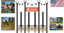 Load image into Gallery viewer, Versatile Metal String Light Poles 10 Ft - Perfect for Indoor and Outdoor Decor
