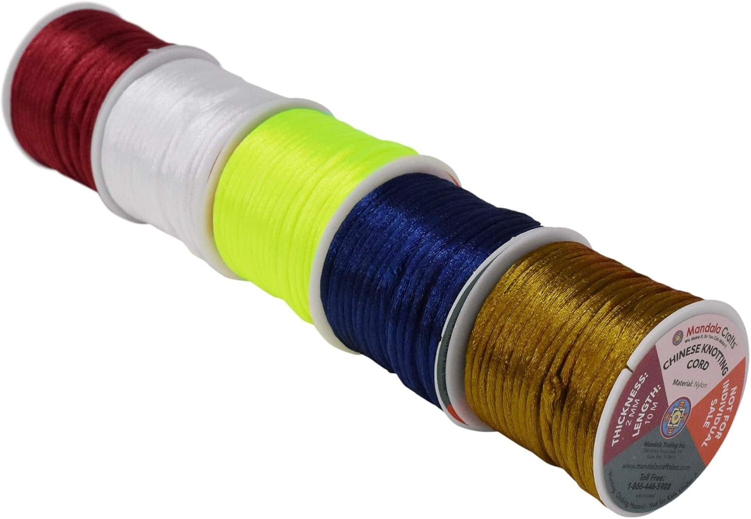 Durable Heat-Treatable 2mm Nylon Satin Cord - Perfect for Jewelry Making & More