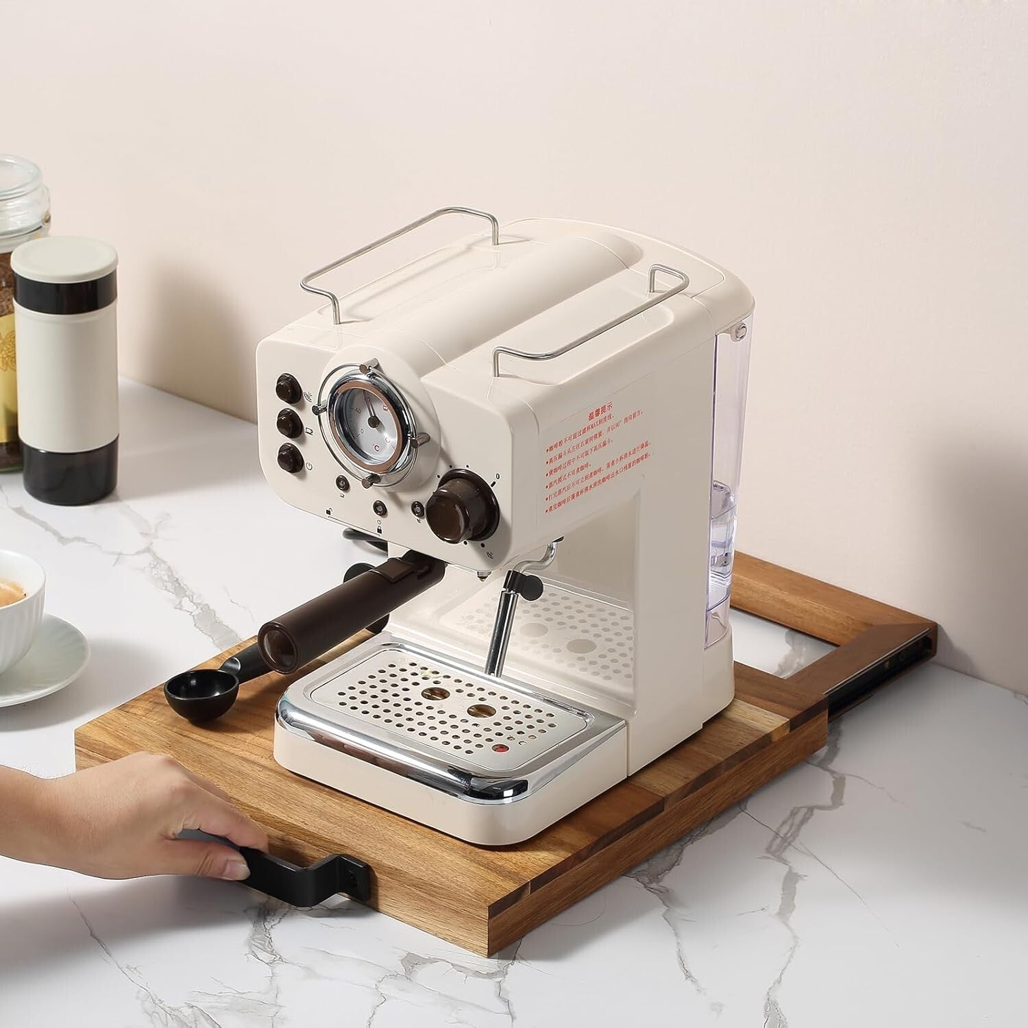 Effortless Acacia Wood Sliding Tray: Organize Your Kitchen Countertop Like a Pro