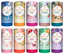 Load image into Gallery viewer, Assorted Loose Leaf Tea Set 80g - 10 Unique Flavors in Gift Box - Ukrainian Made