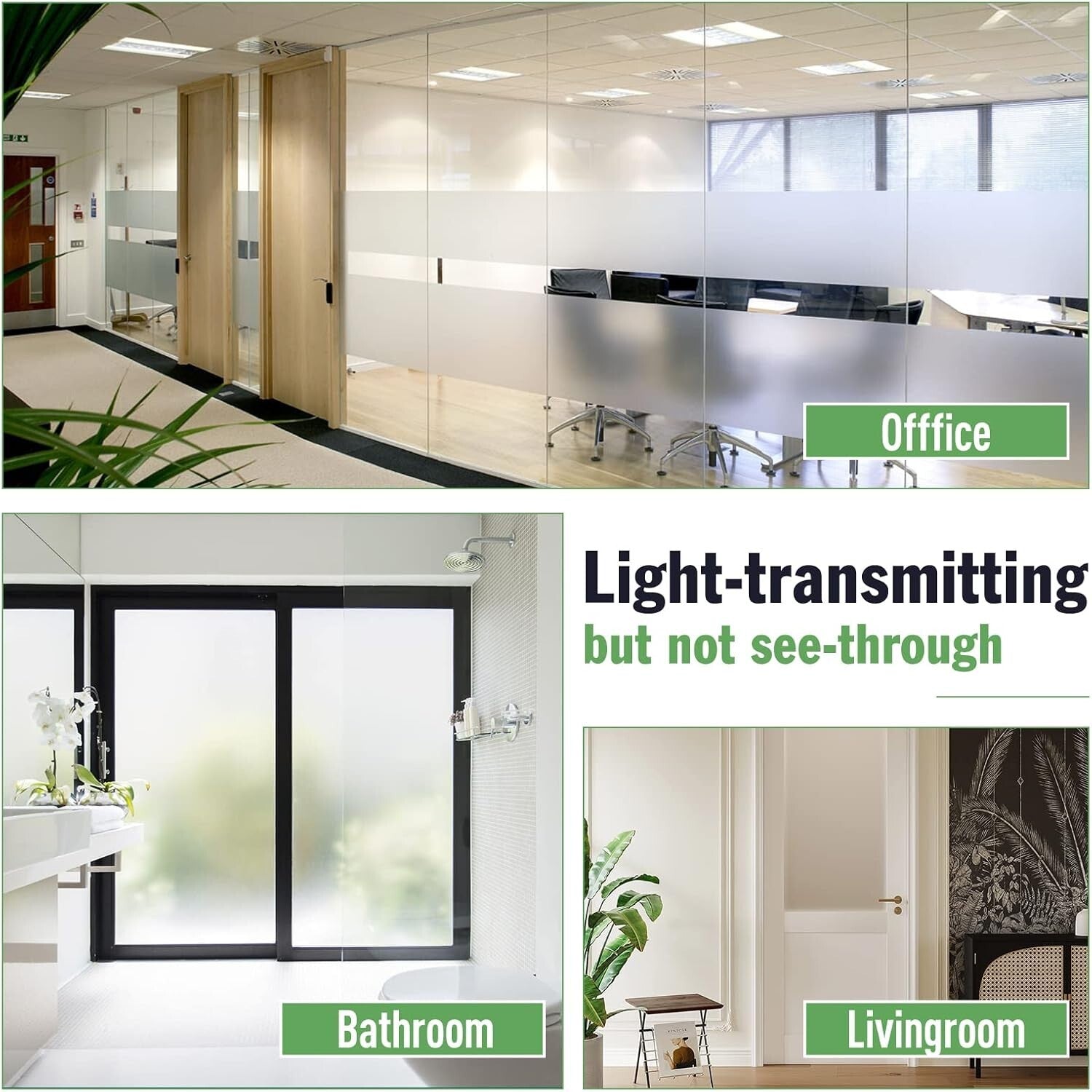 Frosted Glass Window Paint - 32oz Privacy Spray for Indoor Use - Complete Kit