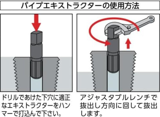 Model 883 6-Piece Pipe Extractor Set: Durable Steel for Broken Pipes (1/8"-1")