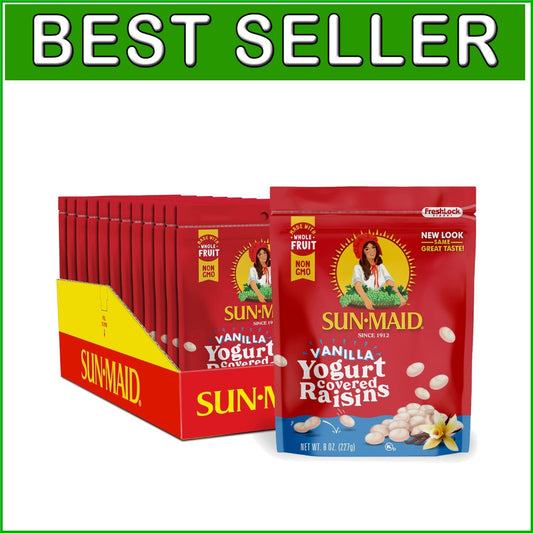 8 oz Resealable Vanilla Yogurt Raisins - Perfect Snack for Lunches and More