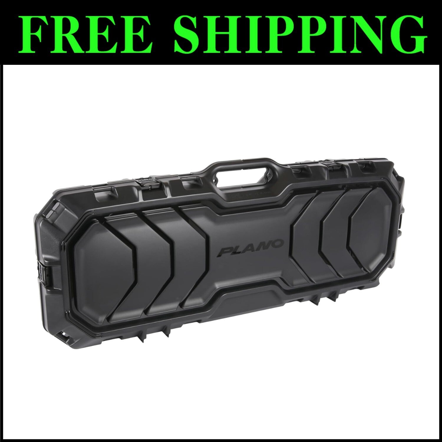Long Gun Tactical Case - 42-Inch Black Hard Shell with Adjustable Straps