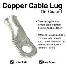 Load image into Gallery viewer, Flexible 2/0 AWG Copper Battery Inverter Cables with Corrosion-Resistant Ends