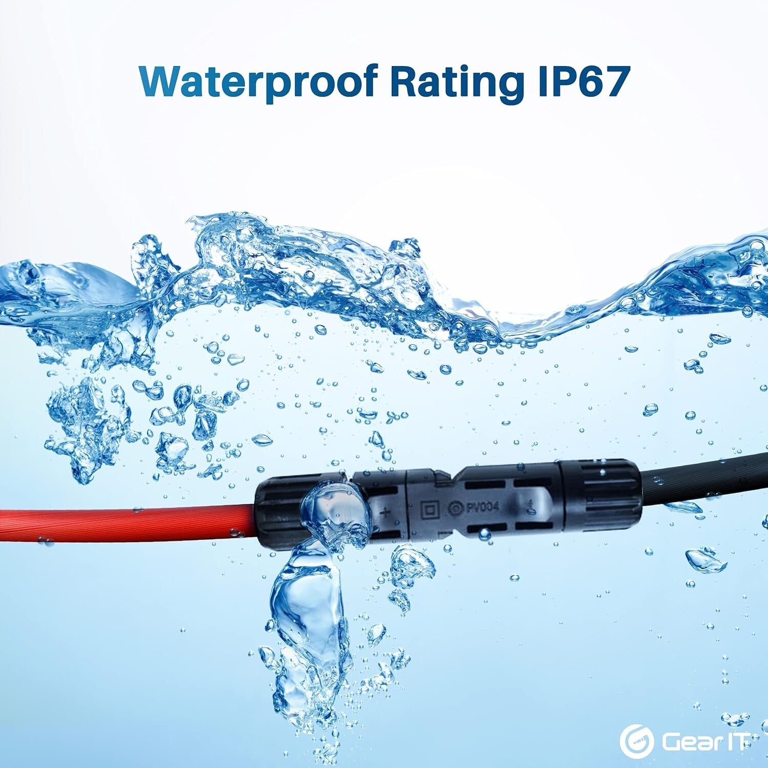 Weatherproof 100FT 10AWG Solar Extension Cable with Tinned Copper Connectors