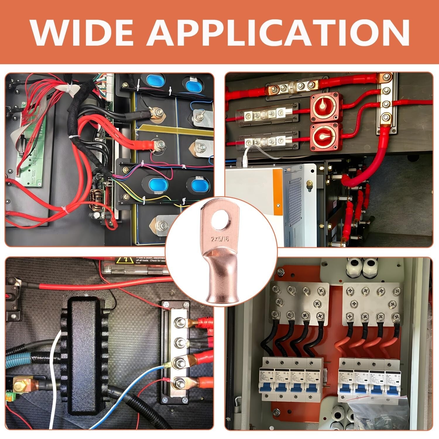 Premium 296PCS Wire Lug Connectors with Heat Shrink Tubing - Heavy Duty Copper