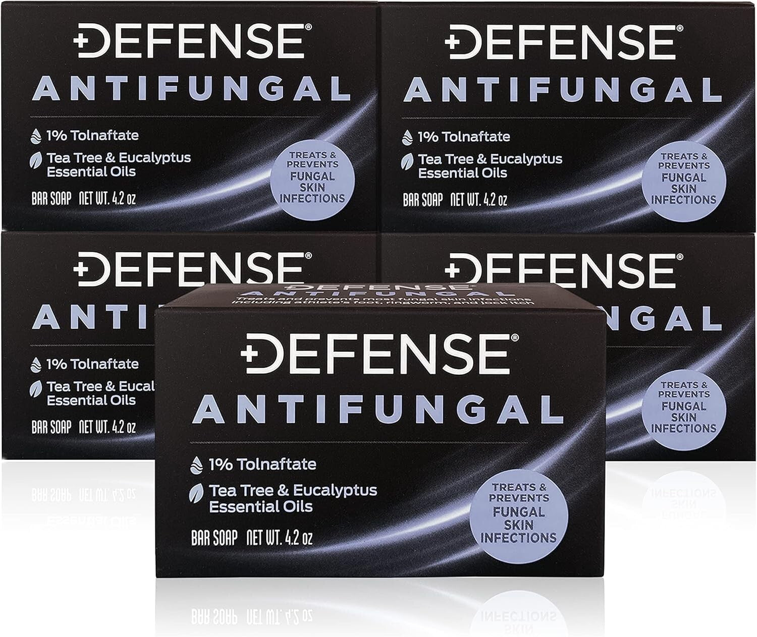Defense Antifungal Medicated Bar Soap 5-Pack | Fight Jock Itch & Athlete's Foot