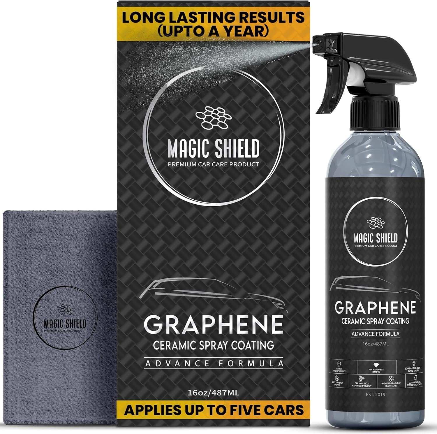 Graphene Ceramic Spray Coating for Long-Lasting Shine - 16oz Professional-Grade