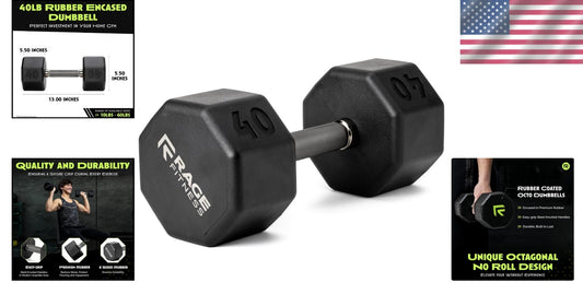Premium 40 lb Octo Dumbbell with Non-Slip Handle - Strength Training Essential
