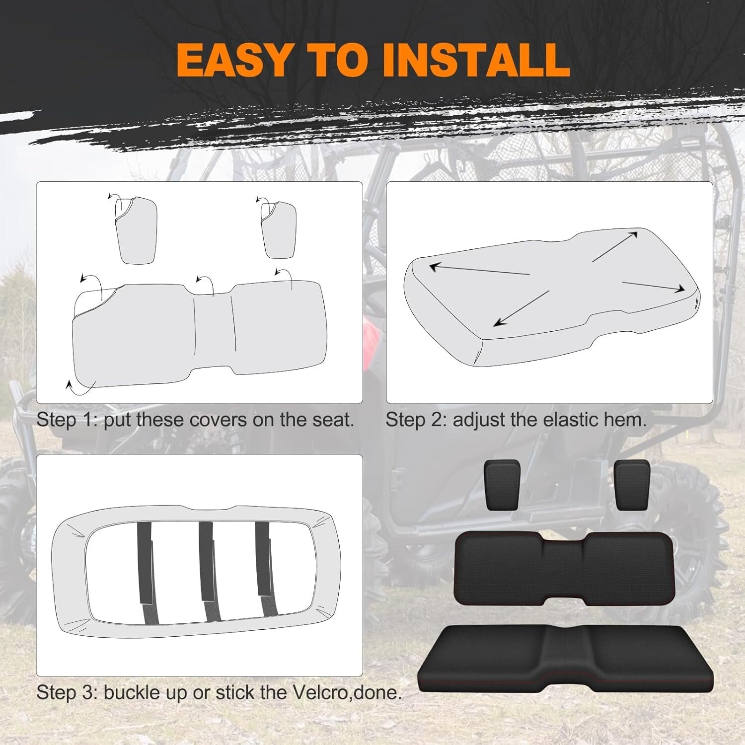 Custom Fit Waterproof Pioneer 700 Seat Covers - Heavy Duty 1680D Oxford Material