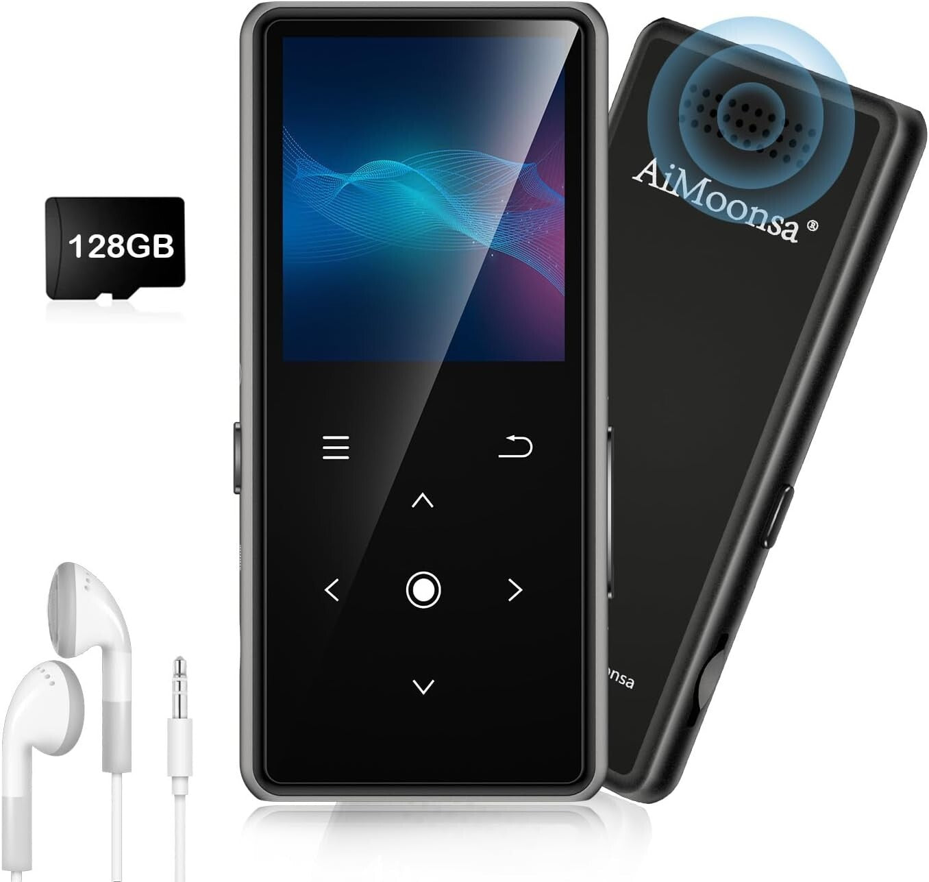 Portable 128GB MP3 Player with Bluetooth 5.2 & Built-in HD Speaker – Great Gift!