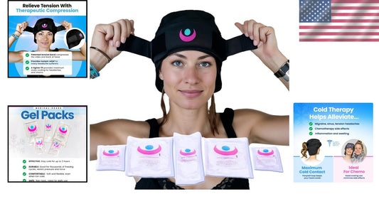 Extra Strength Cold Cap for Scalp Cooling & Concussion Relief - 8x8 Size