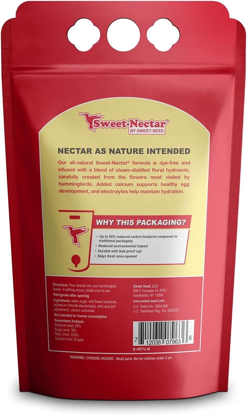 Natural Hummingbird Nectar 3-Pack – 1.5L Each, Supports Backyard Bird Health