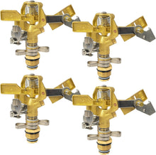 Load image into Gallery viewer, Heavy Duty 1/2 Inch Brass Impact Sprinklers - Adjustable 360° Coverage (4 Pack)