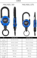 Load image into Gallery viewer, Modern Magnetic Retractable Key Holder with Carabiner - Compact 25.5” Design