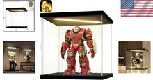 Load image into Gallery viewer, Square Acrylic Display Case with LED and Stackable Design for Collectibles, 9.8"