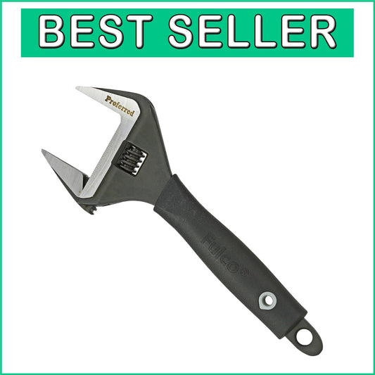 Durable Black Phosphate Adjustable Wrench - Ideal for Plumbing and Automotive