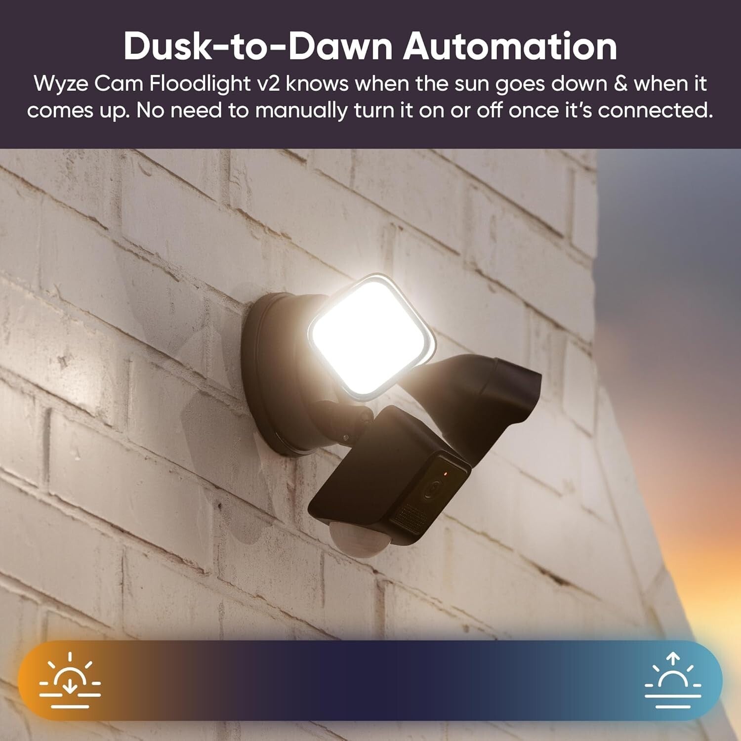 Advanced Floodlight Camera: 2800 Lumens, 2K Resolution & Custom Motion Zones