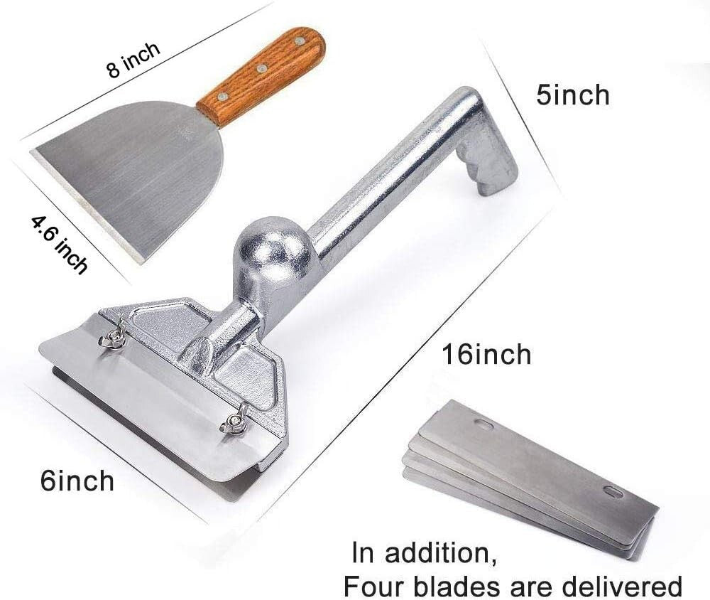 Efficient Heavy Duty Grill Scraper with Extra Blades - Ultimate Kitchen Tool