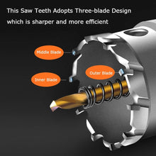 Load image into Gallery viewer, Robust Tungsten Carbide Tipped Hole Saw Drill Bit Set with Pilot Bits Included