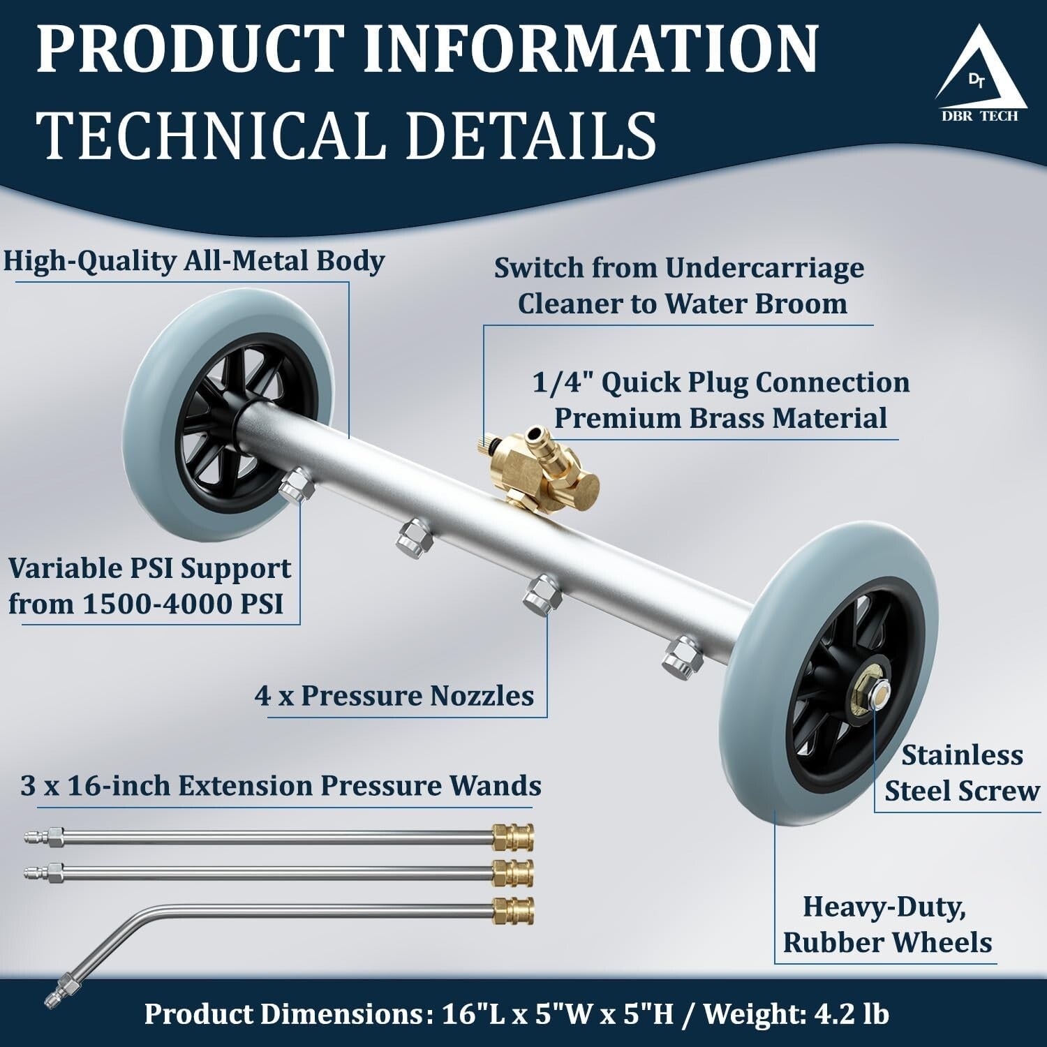 Car Wash Water Broom & Undercarriage Cleaner - Effortless Vehicle Maintenance