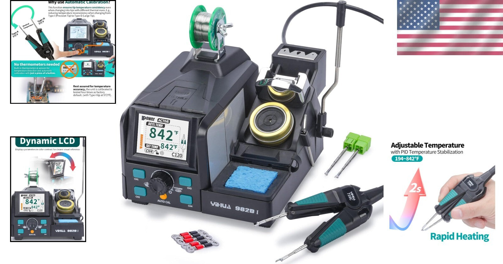 High-Performance Hot Tweezers Soldering Station - Intelligent Features & Display
