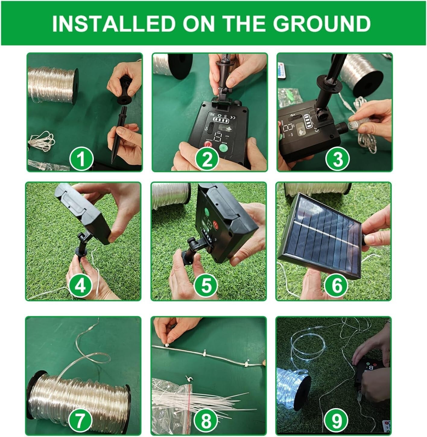 600 LED Solar Outdoor String Lights - Remote Control & Timer Included, 60m