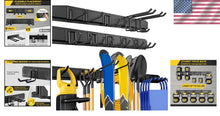 Load image into Gallery viewer, Durable Alloy Steel Wall-Mounted Tool Rack - Space-Saving 10 Hook Organizer