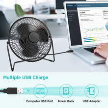 Load image into Gallery viewer, Portable 9 Inch USB Powered Fan: Elegant Metal Frame, Adjustable Cooling Speed