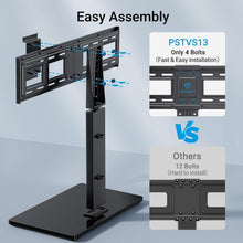Load image into Gallery viewer, Universal Swivel TV Stand Base for 37-75 Inch TVs - Height Adjustable &amp; Durable