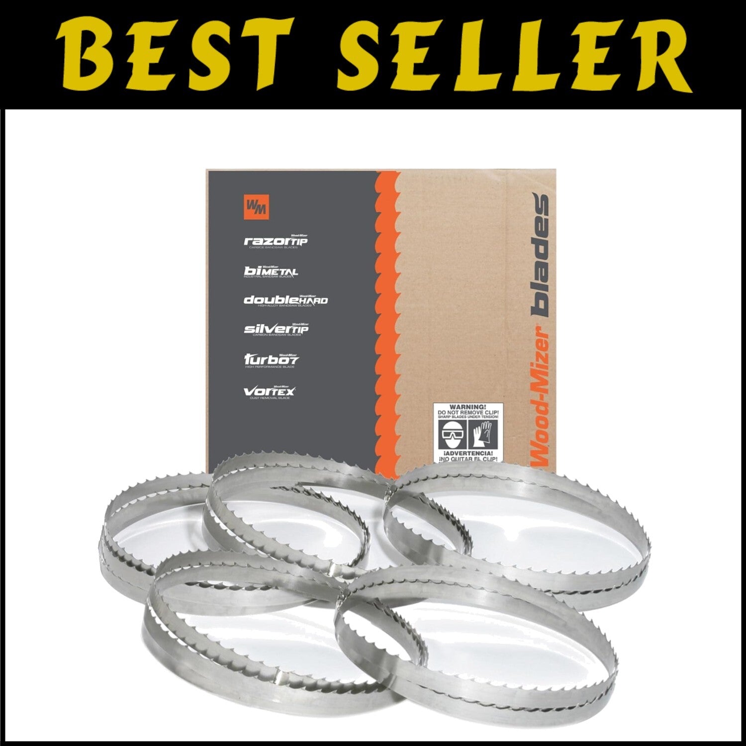 All-Purpose 158" Sawmill Bandsaw Blades - DoubleHard, High-Performance Cutting