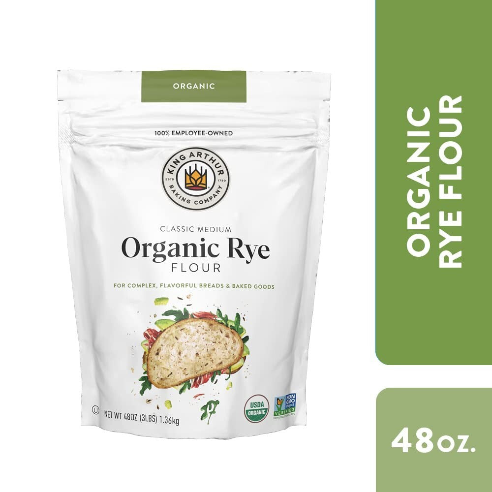Versatile Organic Rye Flour - Baking Essentials for Gourmet Treats, 3 lbs Each