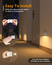Load image into Gallery viewer, 6-Pack Cordless Motion Sensor Night Light - Rechargeable LED Indoor Lighting