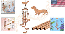 Load image into Gallery viewer, Weather-Resistant Dachshund Dog Wind Chimes - Adjustable Decor for Outdoors